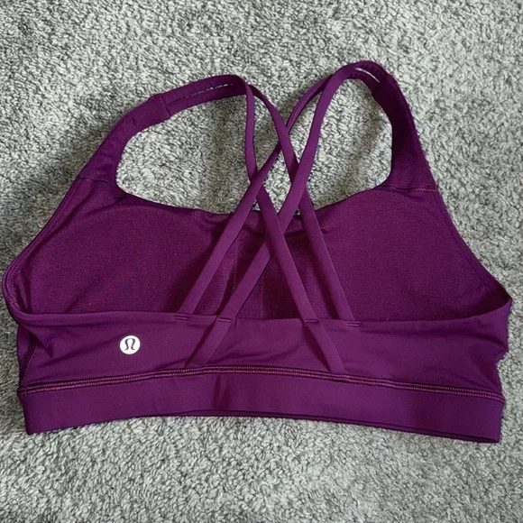 Lululemon energy bra- chilled grape - Picture 2 of 3